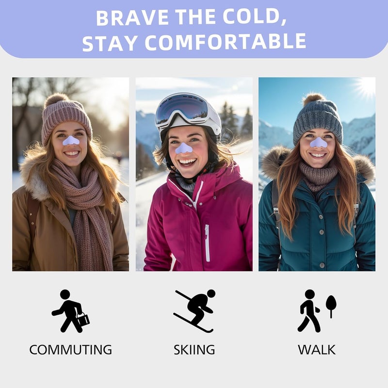 DKUUPEX Winter Nose Patch 2-Pack – Self-Adhesive Nose Bandages for Cold Weather – Windproof & Skin-Friendly Nose Covers for Daily Outdoor Use - Image 4